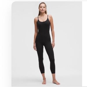 lululemon Black Align V-back Bodysuit 25”